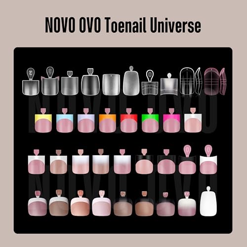 300 Pcs Toe Dual Nail Forms for Poly Gel Toenail Extension, Reusable Full Cover Molds for French Tip Acrylic Toenails, Nail Art Design Molds for Pedicure, for Salon & DIY at Home 15 sizes
