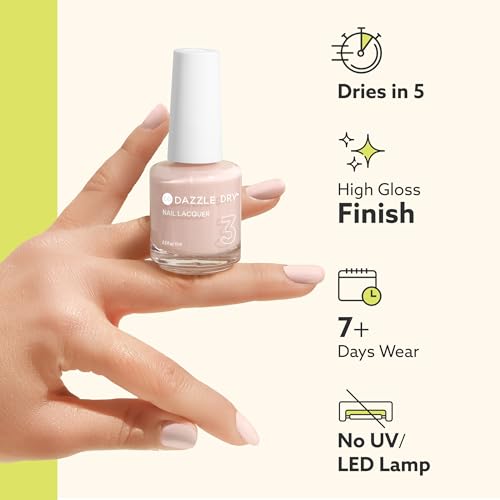 Dazzle Dry Nail Lacquer (Step 3) - White Lightning - A true stark white full coverage cream. (0.5 fl oz)