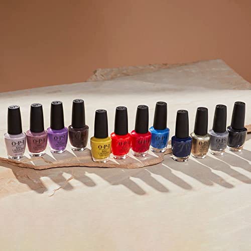 OPI Nail Lacquer Midnight Mantra | Opaque Dark Blue Crème Chip Resistant Nail Polish | Vegan, Fast Drying, Streak Free