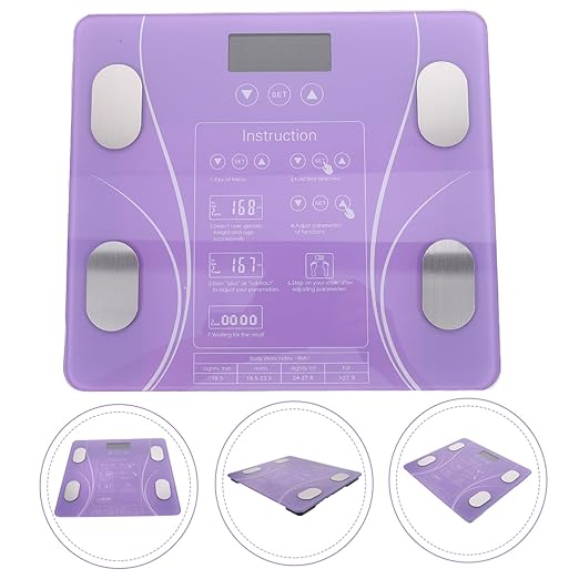 Digital Body Scale for Weight Monitoring - Electronic Scale with Body Fat Measurement (No Battery Required)