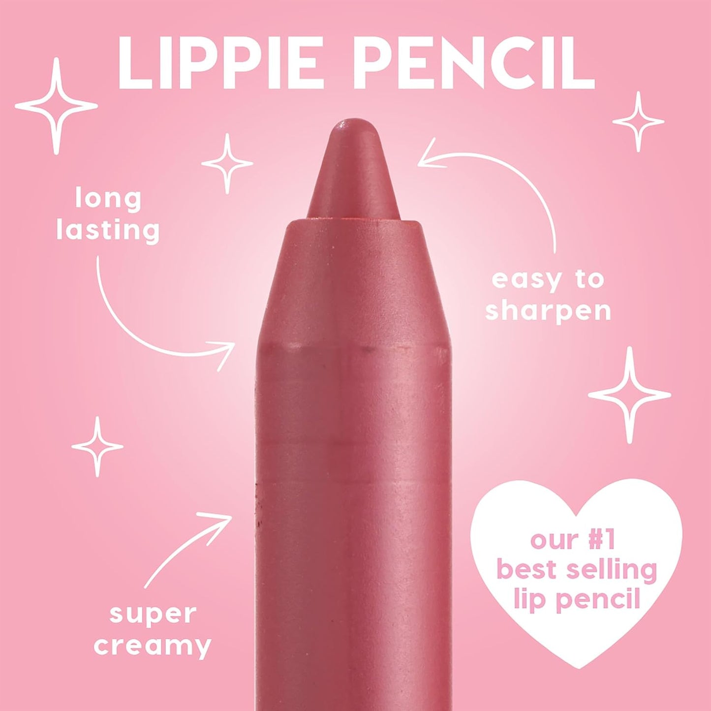 ColourPop Lippie Lip Pencil - High-Pigment, Long-Lasting & Sharpenable Lip Liner with High-Impact Color - Vegan, Cream Formula with Precise Application - Ashton (0.35 oz)