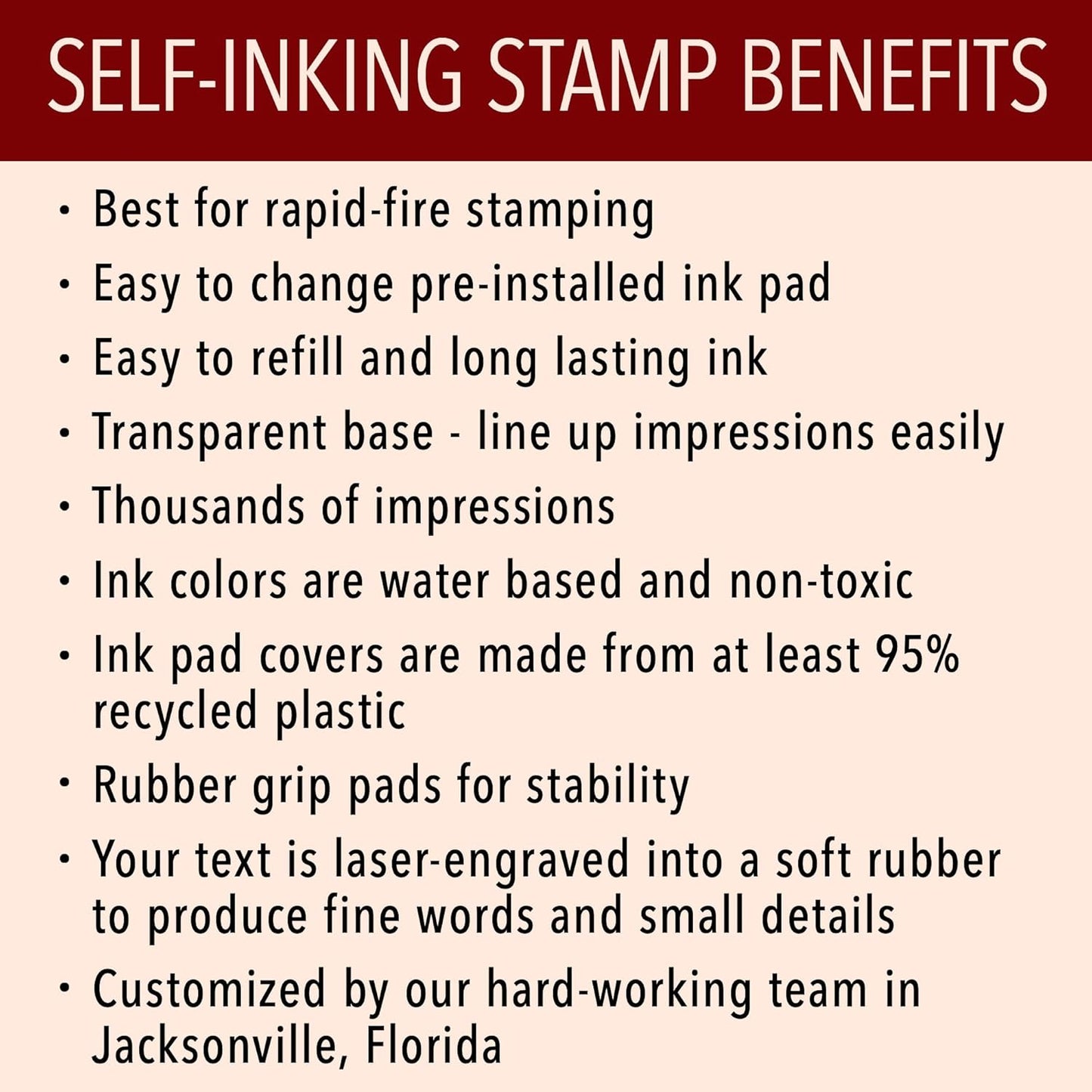 Custom Self-Inking Classroom stamps | 49 Fun Phrases | Grade Stamps (Un-be-Leaf-able!, Xtra Large)