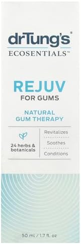 drTung's REJUV for Gums - Tooth and Gum Tonic Mouthwash, Herbal Gum Treatment, Gum Health, Gum Repair for Receding Gums, Gum Oil, Herbal Mouthwash, 24 Herbs & Botanicals - 1.7 Fl Oz
