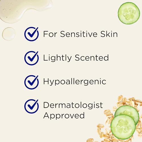 Dr Teal's Foaming Bath with Pure Epsom Salt, Sensitive Skin with Colloidal Oatmeal & Cucumber, 34 fl oz (Pack of 4)