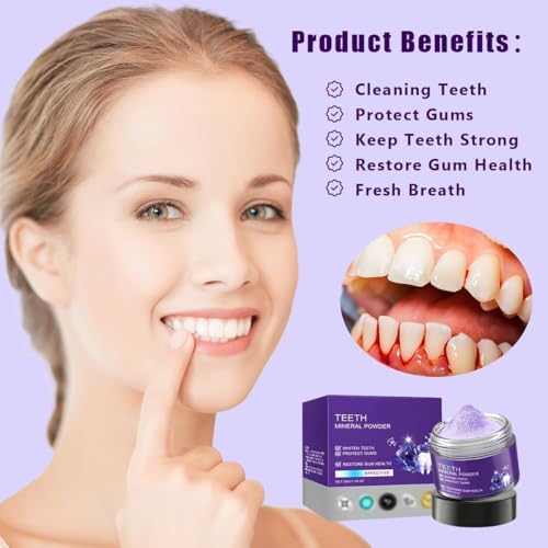 2pcs Teeth Restoration Mineral Powder, Mineral Tooth Powder, Effective in Strengthening Teeth and Gums, Fresh Breah (50g/1.76 oz)