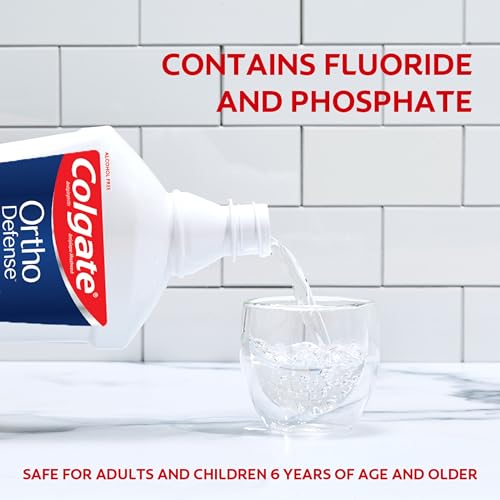 Colgate Ortho Defense Phos Flur Anti Cavity Fluoride Rinse, Mint, 16.9 Ounce