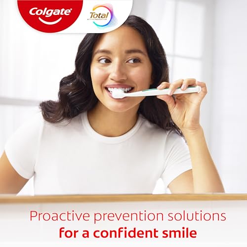 Colgate Total Whitening Toothpaste Gel, 10 Benefits, No Trade-Offs, Freshens Breath, Whitens Teeth and Provides Sensitivity Relief, Mint Flavor, 4 Pack, 5.1 Oz Tubes