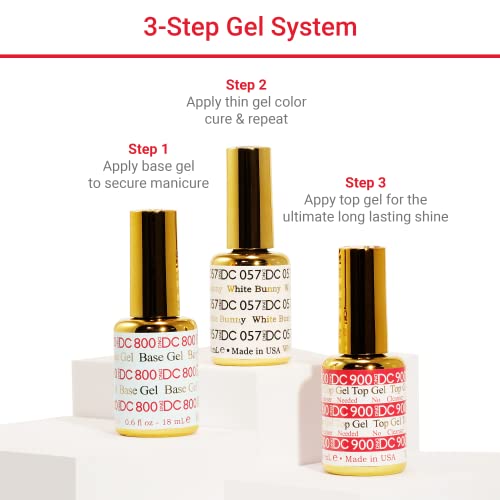 DND DC Gel Polish Set, Sheer Collection, UV Gel Polish and Air Dry Nail Lacquer, Matching Chip-Free Polish Duo, 0.5 Fl Oz Each