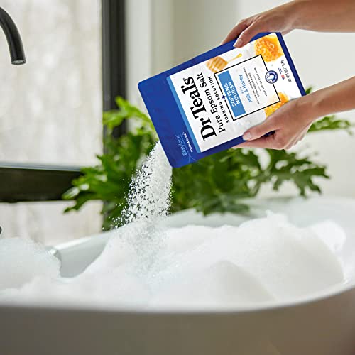Dr Teal's Epsom Salt Magnesium Soak, Soften & Nourish with Milk and Honey, 3 lbs