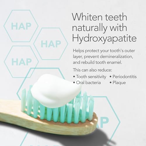 ORL Fluoride-Free, Natural Hydroxyapatite Toothpaste with Organic Xylitol. Helps Strengthen Teeth, Prevent Cavities, Non-Toxic Ingredients. Natural Fresh Mint Flavor 4 oz. Made is USA