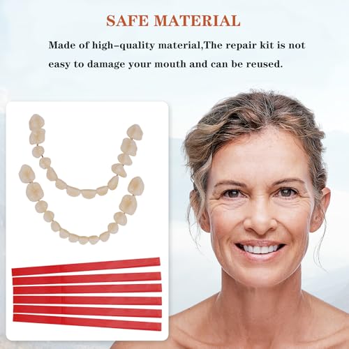 Diy denture kit convenient and easy Xuyuqual diy dentures kit at home complete make your own dentures kits for top and bottom of temporary repair missing teeth Z1