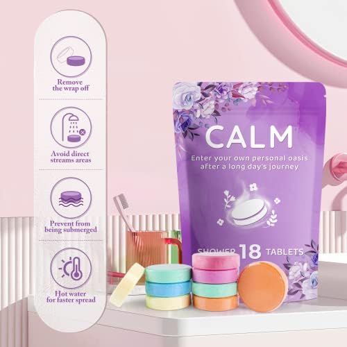 DeckTheHalls 18 Pack Shower Steamers - Mother's Day Presents - Shower Bombs with Lavender Mint Rose Coco Sea Grapefruit Natural Fragrance, Self Care & Relaxation Presents for Women and Men