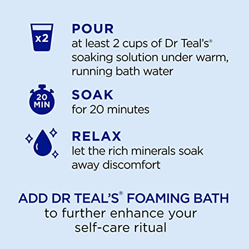 Dr Teal's Epsom Salt Magnesium Soak, Soften & Nourish with Milk and Honey, 3 lbs