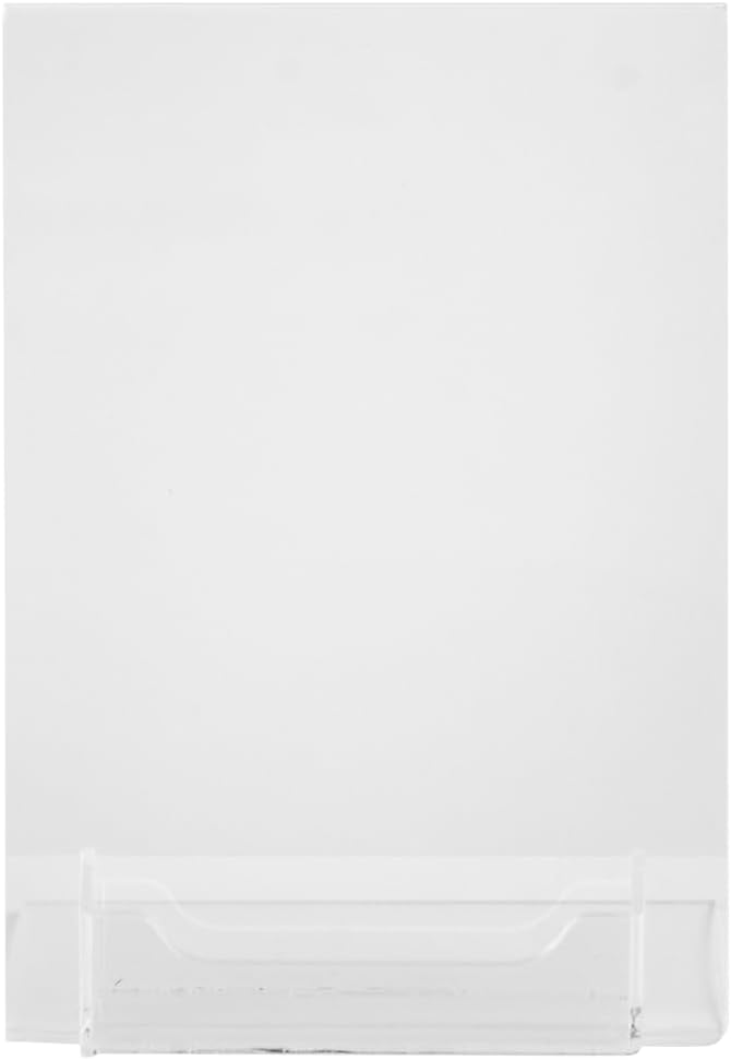 Dazzling Displays Clear Acrylic Slanted Sign Holder 8.5 x 11 - Clear Slanted Picture Frame Holder for Office, Retail, Tradeshow and Home Use (3-Pack)