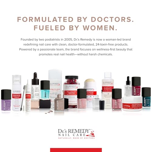 Dr’s Remedy Enriched Nail Polish: Non Toxic, All Natural, and Organic - Doctor Formulated: Strengthens, Restores, Heals, and Protects '24-Free' - RESCUE Red