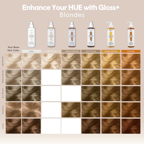 dpHUE Gloss+, Light Blonde - 6.5 oz (8-12 Applications) - Semi-Permanent Hair Color & Conditioner - Lasts Up to Eight Washes - Paraben, SLS & SLES Sulfate Free - Vegan, Leaping Bunny Certified