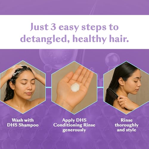 DHS Conditioning Rinse Moisturizing Conditioner – Hydrating and Detangling for Dry, Damaged, or Oily Hair – 2 Pack (8 oz Bottles)