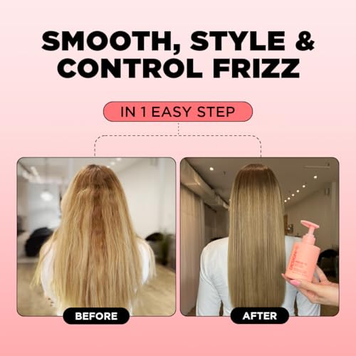Design.Me HOLD.ME Styling Cream | Hair Smoothing Cream for Blowouts & Sleek Looks | Hydrating, Tames Frizz & Flyaways, Adds Shine & Smooths | Soft Hold | Air Dry or Blow Dry for All Hair Types