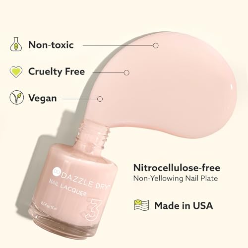 Dazzle Dry Nail Lacquer (Step 3) - White Lightning - A true stark white full coverage cream. (0.5 fl oz)