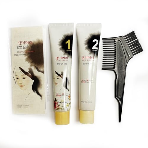 Daeng Gi Meo Ri – Korean Herbal Hair Dye Color Cream [Natural Brown] - PPD-Free Gray Coverage, Hair Protection, High-Keratin Formula, 5 Oz