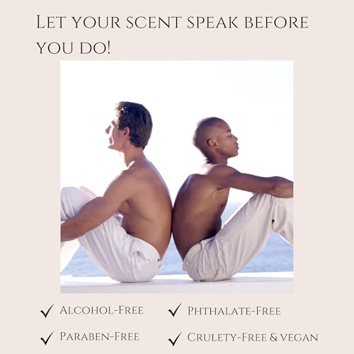 Cologne Oil For Men - Scented Perfume Body Oil, Type For Man Alt Fragrance, Roll On Glass Bottle, Travel Size Cologne (Wood Sage & Sea Salt)