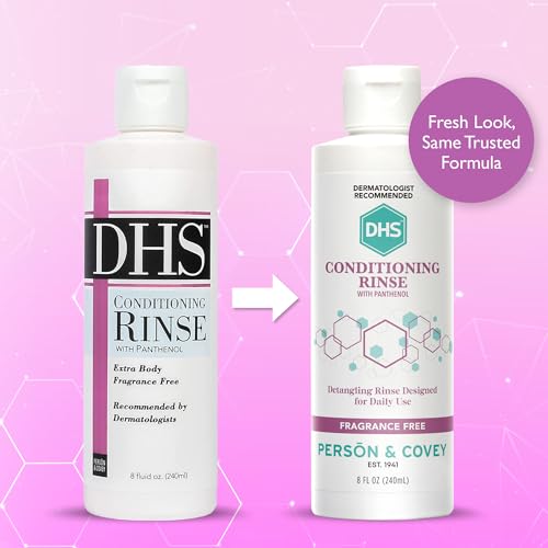 DHS Conditioning Rinse Moisturizing Conditioner – Hydrating and Detangling for Dry, Damaged, or Oily Hair – 2 Pack (8 oz Bottles)