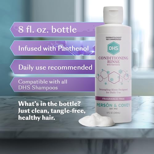 DHS Conditioning Rinse Moisturizing Conditioner – Hydrating and Detangling for Dry, Damaged, or Oily Hair – 2 Pack (8 oz Bottles)