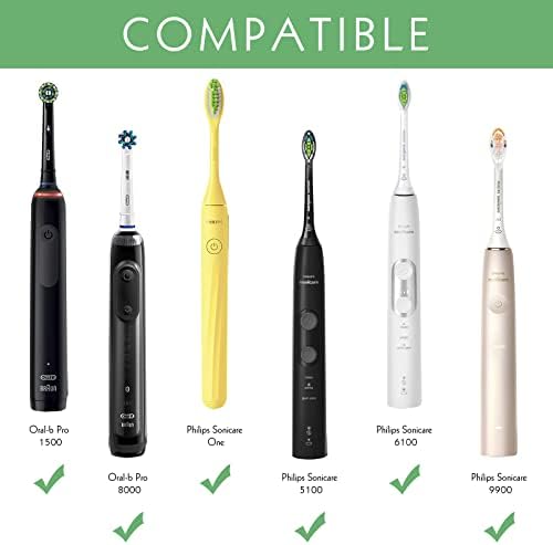 Travel Electric Toothbrush Case, Portable Container Holder Storage Box, PU Travel Case Compatible With Oral-B Pro 1500 8000, Philips 4100, 5100 6100, 9900 (Black PU 1pack)