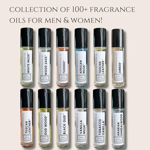 Cologne Oil For Men - Scented Perfume Body Oil, Type For Man Alt Fragrance, Roll On Glass Bottle, Travel Size Cologne (Wood Sage & Sea Salt)