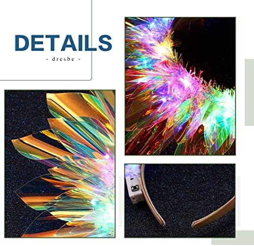 DRESBE Light Up Headband LED Headbands Glow Party Crown Hair Accessories for Women