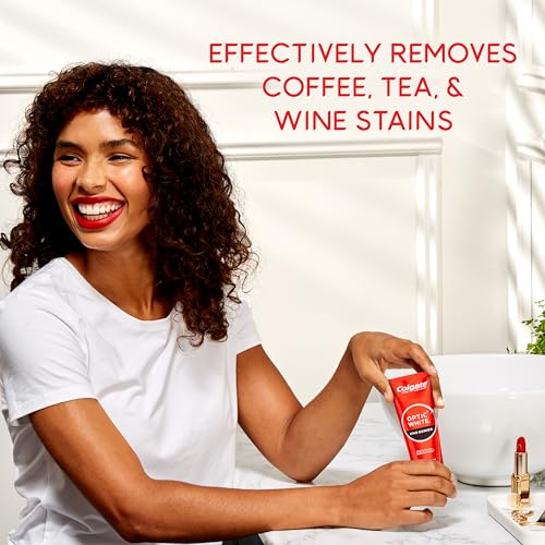 Colgate Optic White Pro Series Stain Prevention Hydrogen Peroxide Toothpaste, Teeth Whitening Toothpaste, Effectively Removes Tea, Coffee, and Wine Stains, Enamel-Safe for Daily Use, 3 Pack, 3.0 oz