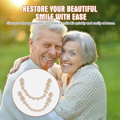 Diy denture kit convenient and easy Xuyuqual diy dentures kit at home complete make your own dentures kits for top and bottom of temporary repair missing teeth Z1