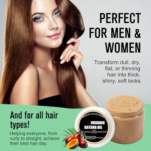 Divine Vitals Batana Oil for Hair Growth, Divine Vitals Organic Batana Hair Growth Oil, Treats Dry Hair, Suitable for all hair types, for Men and Women(2Pcs-4.23Oz)