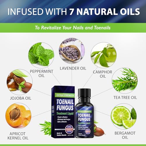 Toenail Fungus Treatment Extra Strength, Toe Fungus Treatment for Toenail, Fungus Nail Treatment, Nail Fungus Treatment for Damaged Nail & Athletes Foot (1oz)