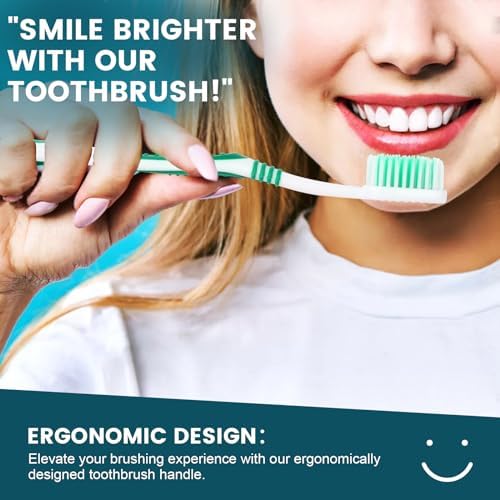 Navona 100 PCS Disposable Toothbrush with Toothpaste Bulk, Travel Toothpaste, Bulk Toothpastes, Individually Wrapped Bulk Toothbrush, Ergonomics Handle,Medium Soft Bristle, Perfect for Travel, Hotel