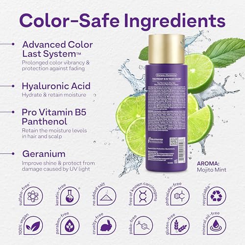 ColorProof Moisture Shampoo Hydrating Sulfate-Free Shampoo for Color-Treated Hair, Mojito Mint Scent