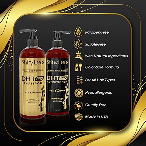 DHT Pro Shampoo and Conditioner Advanced Formula with Procapil and Capixyl, DHT Blockers and Natural Extracts, Hair Loss Solution for Men and Women, Stimulates Follicles, Prevents Thinning Hair