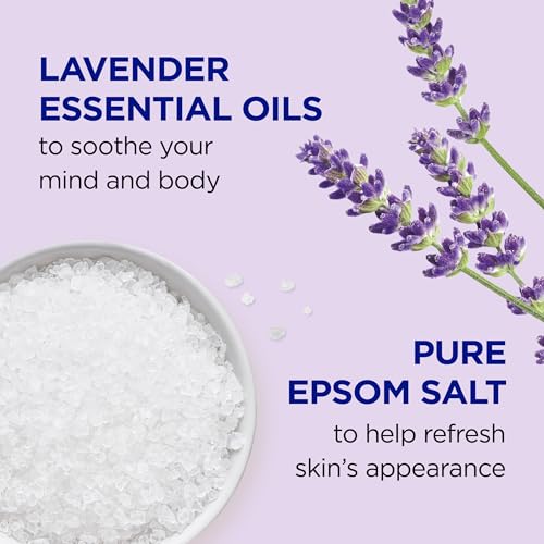 Dr Teal's Foaming Bath with Pure Epsom Salt, Soothe & Sleep with Lavender, 62.5 fl oz