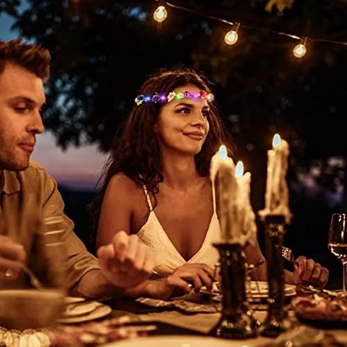 20 Pcs LED Light Up Headband for Women Wedding Beach Party Birthday Cosplay Gifts
