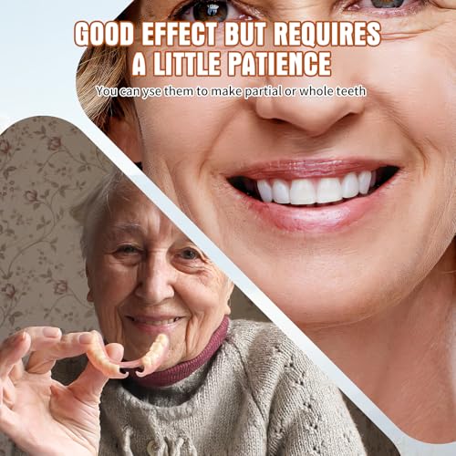 Diy denture kit convenient and easy Xuyuqual diy dentures kit at home complete make your own dentures kits for top and bottom of temporary repair missing teeth Z1