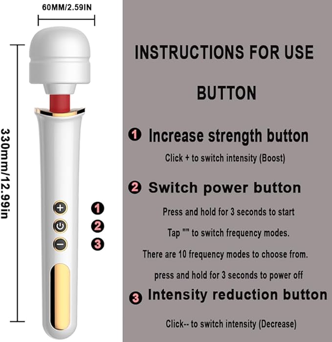 Cordless Massager Therapy Device - for Relieving Deep Tissue Muscle Pain and Movement Recovery, Portable for Travel, Home, Office, Perfect Christmas Birthday Gift-White