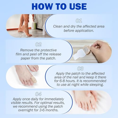 42pcs Toenail Fungus Treatment Extra Strength,Nail Patches for Nail Treatment Overnight,Nail Repair for Damaged Nails Care