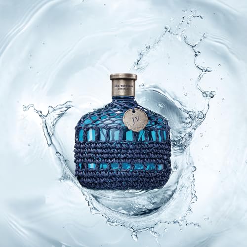 John Varvatos Men's Cologne, Artisan Blu Eau de Toilette EDT Spray, Marine Water Fougere Scent with Notes of Basil, Pine & Geranium