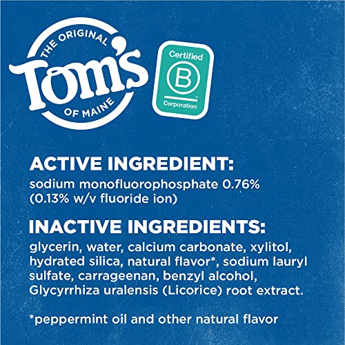 Tom's of Maine Natural Wicked Fresh! Fluoride Toothpaste, Spearmint, 4.7 oz. 2-Pack