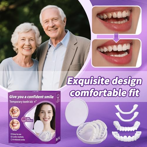 Veneers Teeth for Women and Men, Tooth Replacement Kit, Nature and Comfortable (1 Count (Pack of 1))-AA14