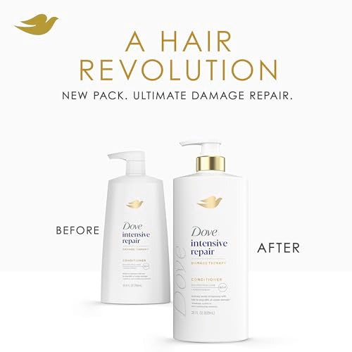 Dove Conditioner 4 Pack Intensive Repair for Damaged Hair with Bio-Protein Care Technology and Amino Serum 28 Fl Oz