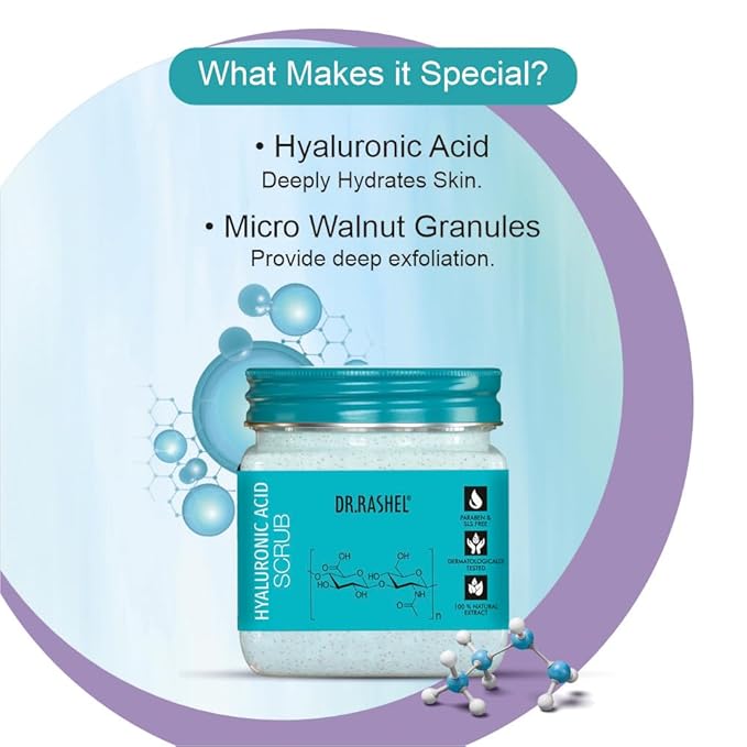 DR.RASHEL Hyaluronic Scrub For Youth Revitalizing, Nourishing, Hydrating & Elasticity - 380ml / 12.84 Fl Oz