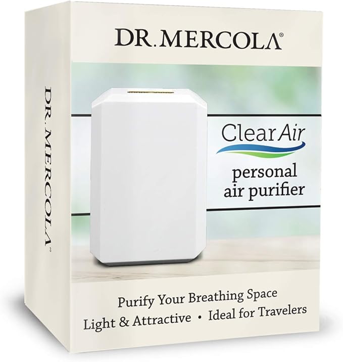 Dr. Mercola ClearAir Personal Air Purifier, 1 Unit, Useful for Sensitivities to Pets