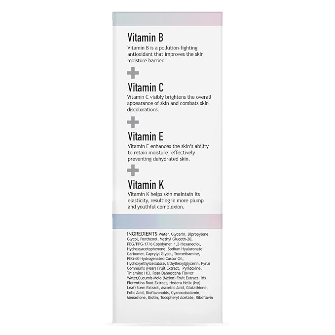 CLARA'S NEW YORK Glycolic Acid Facial Serum with Vitamin E for Exfoliating Smoothing Glowing Face Skin - Made in USA 30ml (1Fl/Oz) (Multi Vitamin)