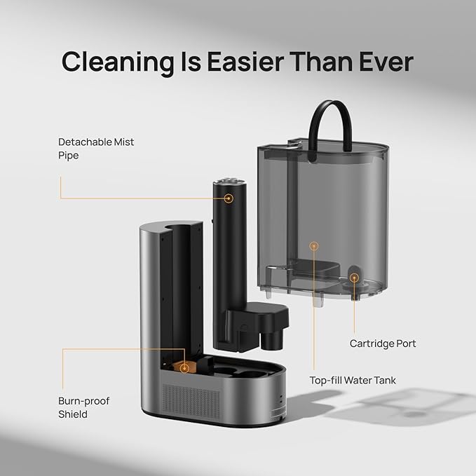 Dreo 6L Humidifiers for Bedroom, Smart Warm & Cool Mist for Large Room, 60Hr Quiet Runtime for Baby, Plant, Humidity Sensor, Indicator Light, 12H Timer, Google/Alexa, HM713S